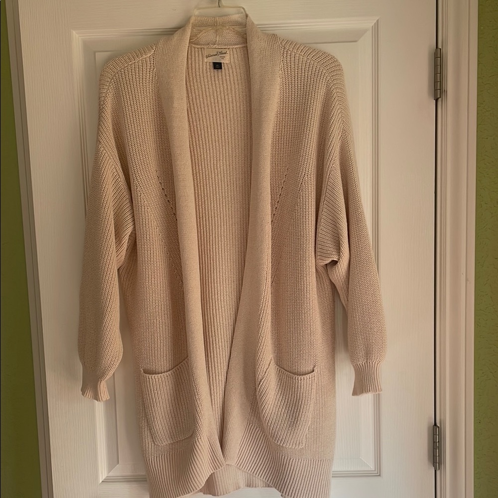 Women's Cream Open-Front Sweater Universal Thread XXL